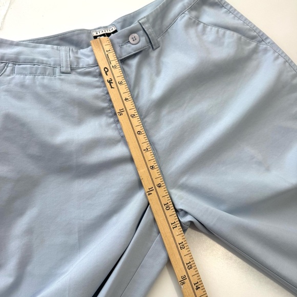 Adidas Women’s Sz 10 Blue Ankle Cropped Casual Performance Pants Cotton Stretch - Picture 10 of 11